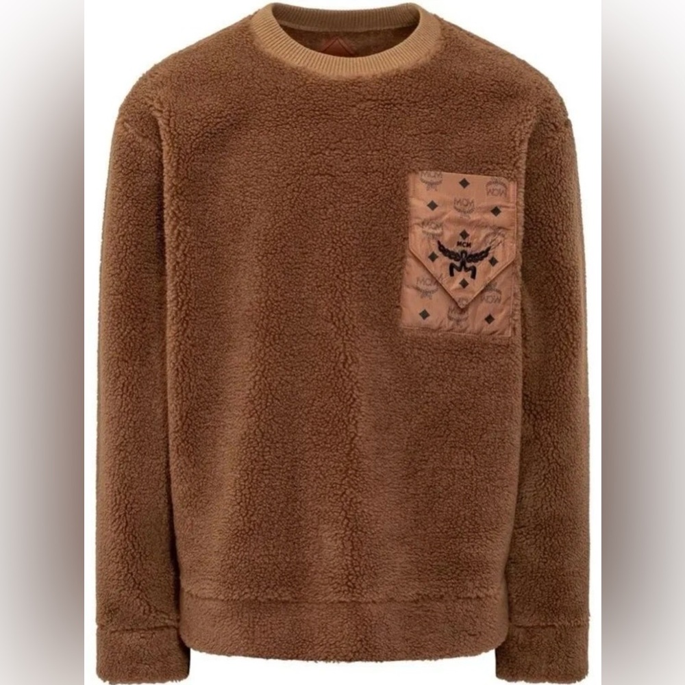 🔥24HR SALE🔥 NWT mcm monogram-pocket fleece sweatshirt